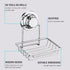 Soap Dish Holder with Powerful Vacuum Suction Cup